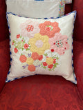 HAND APPLIQUE HEXI CUSHION COVER